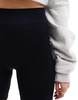 ASOS DESIGN seamless sculpting ribbed legging short in black