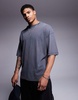 ADPT oversized washed T-shirt in gray