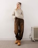 Monki crew neck knitted sweater in beige