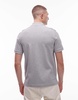 ARKET pique jersey short sleeve polo shirt in gray melange