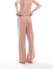 ASOS DESIGN wide leg pants in multicolor stripe - part of a set