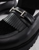 ASOS DESIGN chunky loafers in black with faux fur