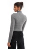 Bershka high neck sweater in gray