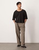 ASOS DESIGN oversized dropped shoulder boxy T-shirt with scoop neck in black