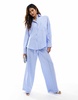 ASOS DESIGN oversized shirt in stripe - part of a set