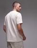ARKET short sleeve T-shirt with pocket in white and orange stripes