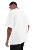 Bershka flock printed t-shirt in white