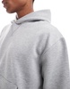 ASOS DESIGN premium 400gsm heavyweight boxy oversized hoodie in washed gray