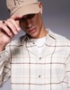 ASOS DESIGN regular shirt in neutral check