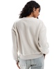 Brave Soul borg print sweatshirt in cream