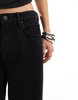 AllSaints Blake stud straight jeans in black