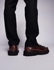 ASOS DESIGN square toe loafers in brown with tassel