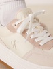 Calvin Klein Jeans flatform sneakers in off-white with gum sole