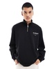 AllSaints Underground 1/2 zip sweatshirt in black