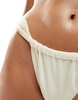 South Beach ruched side bikini bottom in cream