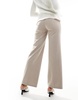 Bershka tailored pants in beige melange