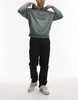 Topman slim chino pants in black