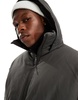 Weekday Floyd bomber puffer coat in dark gray