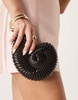 ASOS DESIGN ammonite hardcase clutch bag with detachable chain strap in black