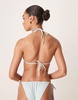 Abercrombie & Fitch swim triangle bikini top with bead detail in blue - part of a set