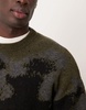 ASOS DESIGN relaxed boxy fit knit crew neck sweater with pattern in black