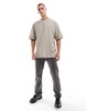 Bershka boxy oversized fit T-shirt in brown