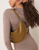 ASOS DESIGN multi way clutch and shoulder bag in green weave