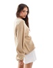 ASOS DESIGN knit oversized cardigan in brown