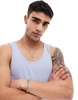 ASOS DESIGN muscle fit tank top in light blue