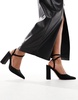ASOS DESIGN Wide Fit Paige high block heels in black