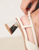 ASOS DESIGN Stylish slingback mid heeled shoes in off white