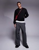 ASOS DESIGN oversized boxy sweatshirt with pockets in black