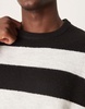 ASOS DESIGN oversized knit sweater in black and ecru stripe