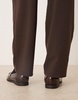 ASOS DESIGN penny loafers in brown