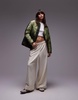Topshop patchwork quilted liner jacket in multi