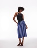 ARKET ribbed jersey racer back tank top in blue