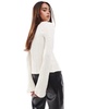 ASOS DESIGN textured cardigan in cream
