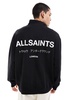 AllSaints Underground 1/2 zip sweatshirt in black