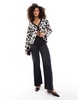 Brave Soul knit leopard print cardigan