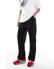 Bershka smart wide leg sweatpants in black