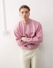 Aape By A Bathing Ape heart crew neck sweat in pink