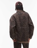 AllSaints Hettie denim shacket in leopard