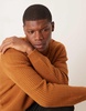 ASOS DESIGN oversized knitted fisherman rib sweater in tan