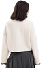 ASOS DESIGN boxy crew neck sweater with cream tipping detail