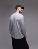 ARKET cotton jersey oversized long sleeve t-shirt in gray