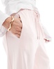 Bershka wide leg sweatpants in pale pink