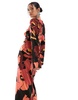 ASOS DESIGN draped front tuck sleeve bias maxi dress in abstract black based floral