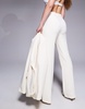 River Island slim flare tailored pants in cream - part of a set
