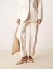 ASOS DESIGN Stellar buckle detail kitten heels in beige