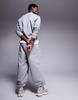 ASOS DESIGN heavyweight oversized sweatpants in 400gsm gray